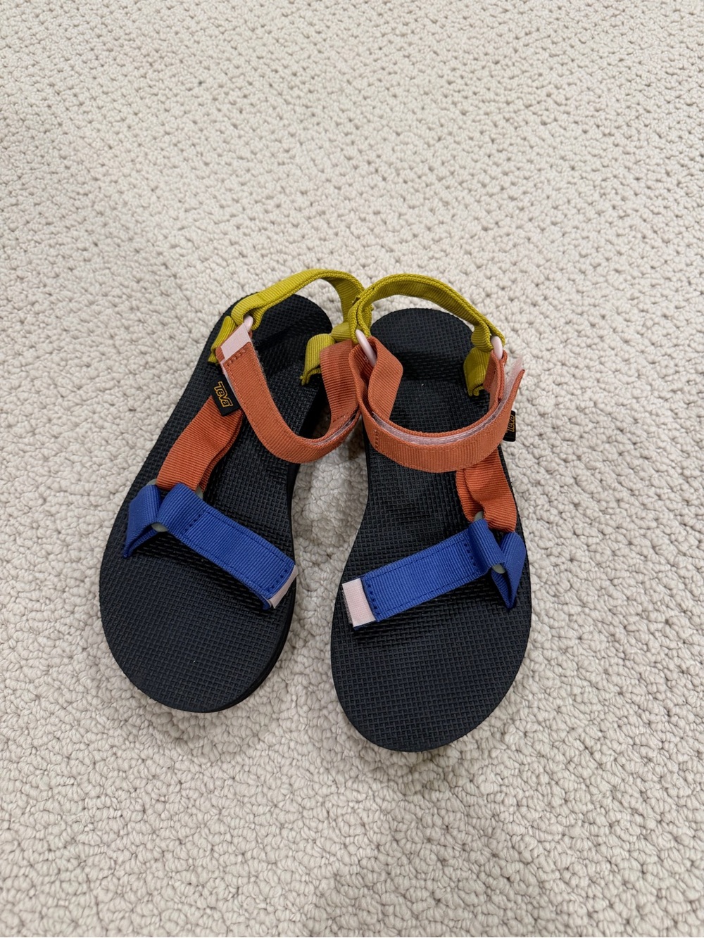 Teva Colorblock Strap Sandals - Black/Blue/Orange/Yellow